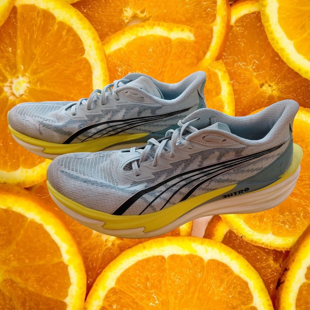 Puma Magnify Nitro 2 Mens Running Shoes Grey Yellow 312123-08 Size 11